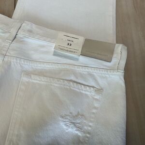 Citizens Of Humanity White Straight Leg Jeans